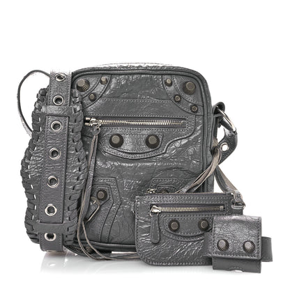 Balenciaga Agneau Arena Le Cagole Crossbody Bag Grey 3 of 11