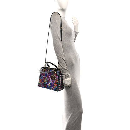 Christian Dior X OLGA TITUS Lambskin Sequin Beaded Medium Lady Dior Art Black Multicolor 2 of 10