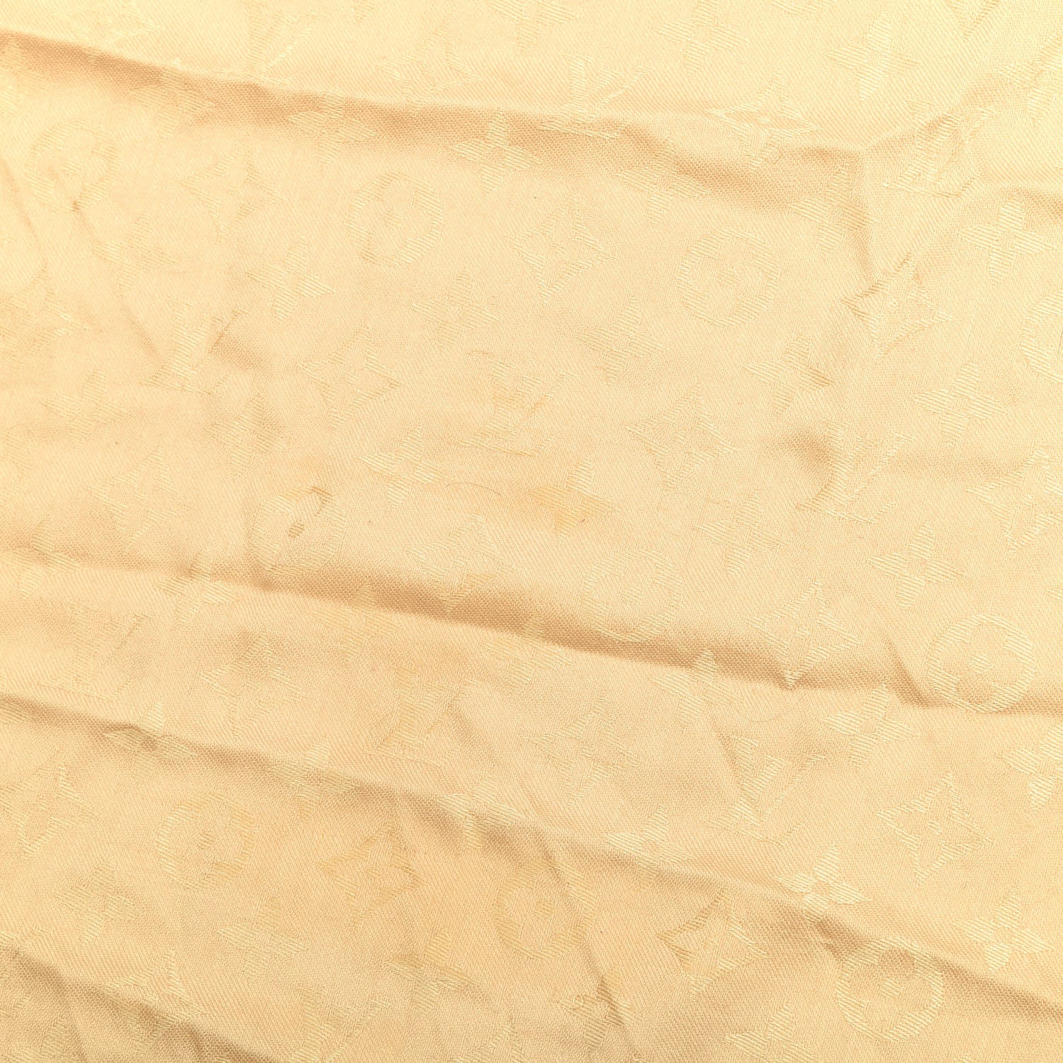 Louis Vuitton Silk Wool Monogram Shine Shawl Beige 3 of 4