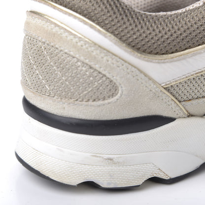 Chanel Suede Calfskin CC Sneakers 37.5 Beige Gold 12 of 12