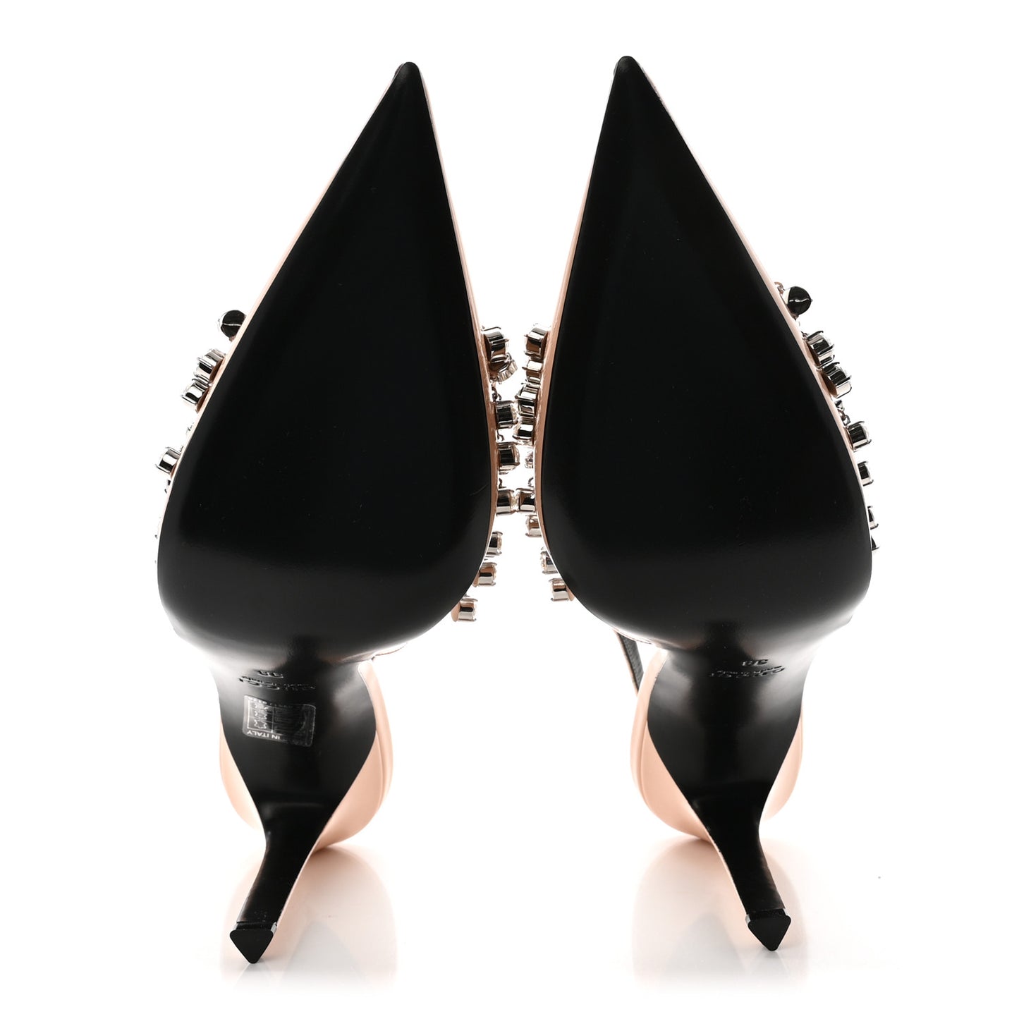 Vernice Crystal Embellished Guinevere Slingback Pumps 38 Rose Dust