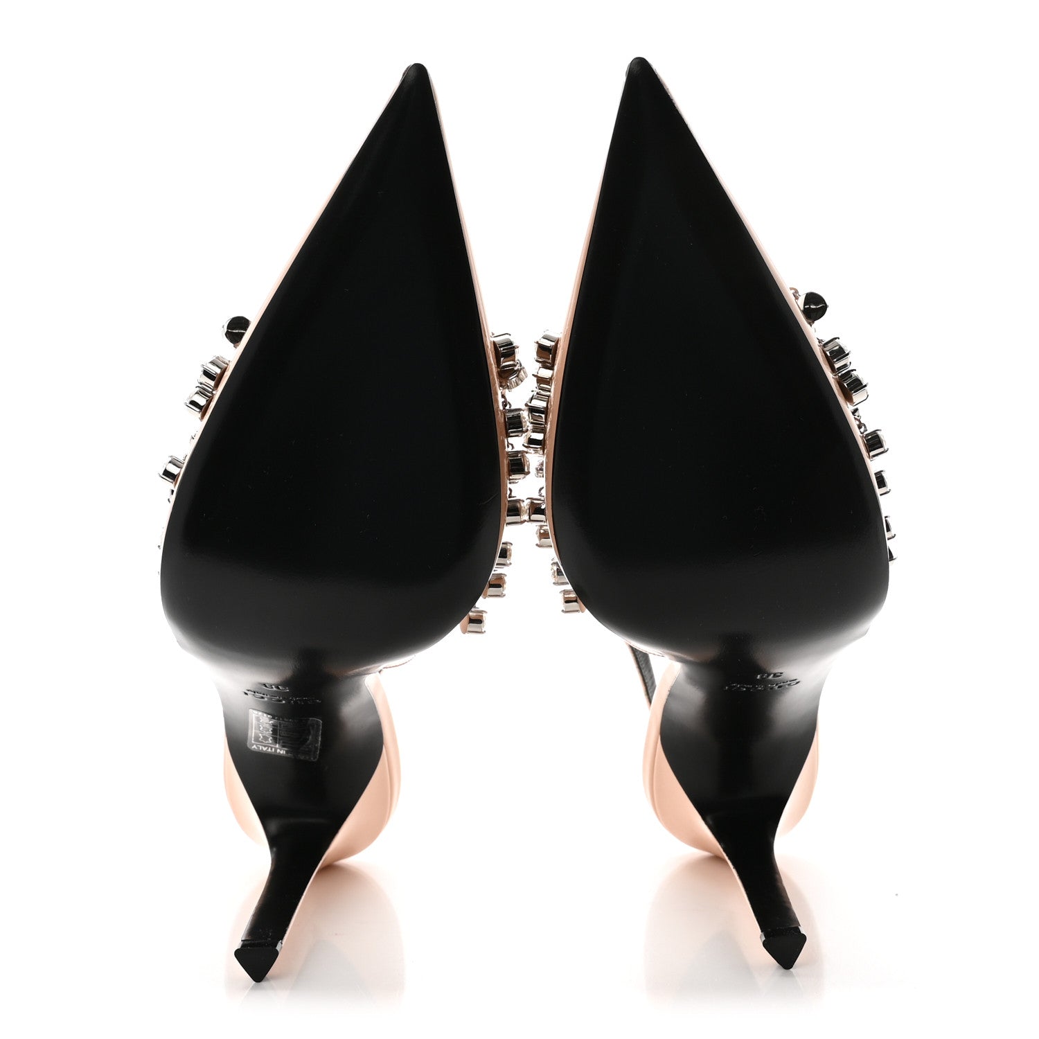 Gucci Vernice Crystal Embellished Guinevere Slingback Pumps 38 Rose Dust 6 of 10
