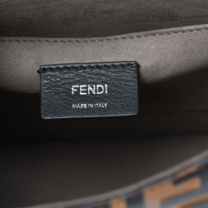 Fendi Vitello Century F is Fendi Whipstitch Threads FF Embossed Kan I Shoulder Bag Tobacco Orzo 7 of 10