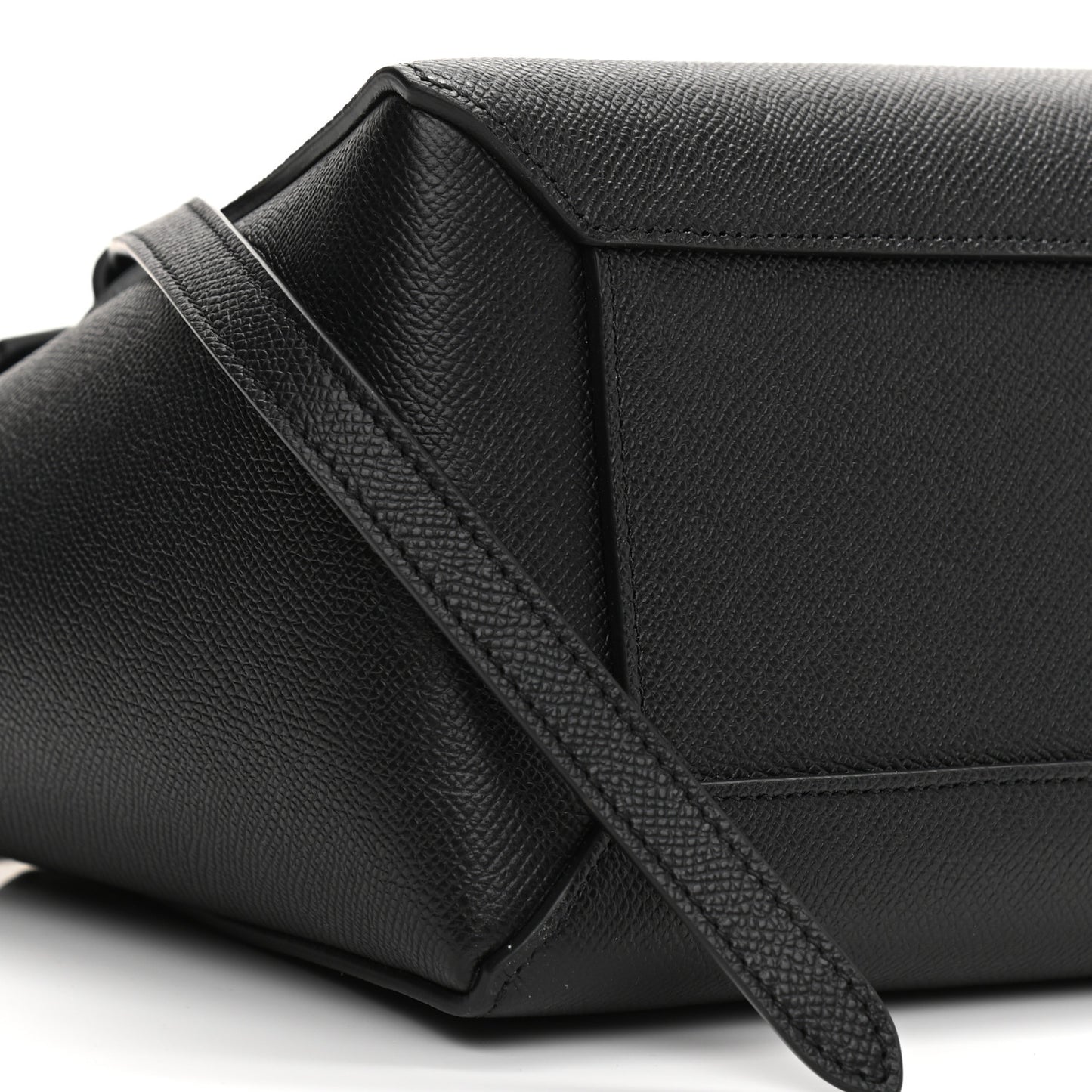 Grained Calfskin Micro Belt Bag Black
