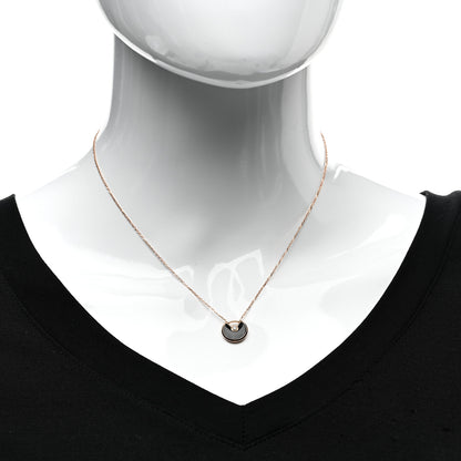 Cartier 18K Pink Gold Diamond Black Onyx XS Amulette de Cartier Pendant Necklace 2 of 5