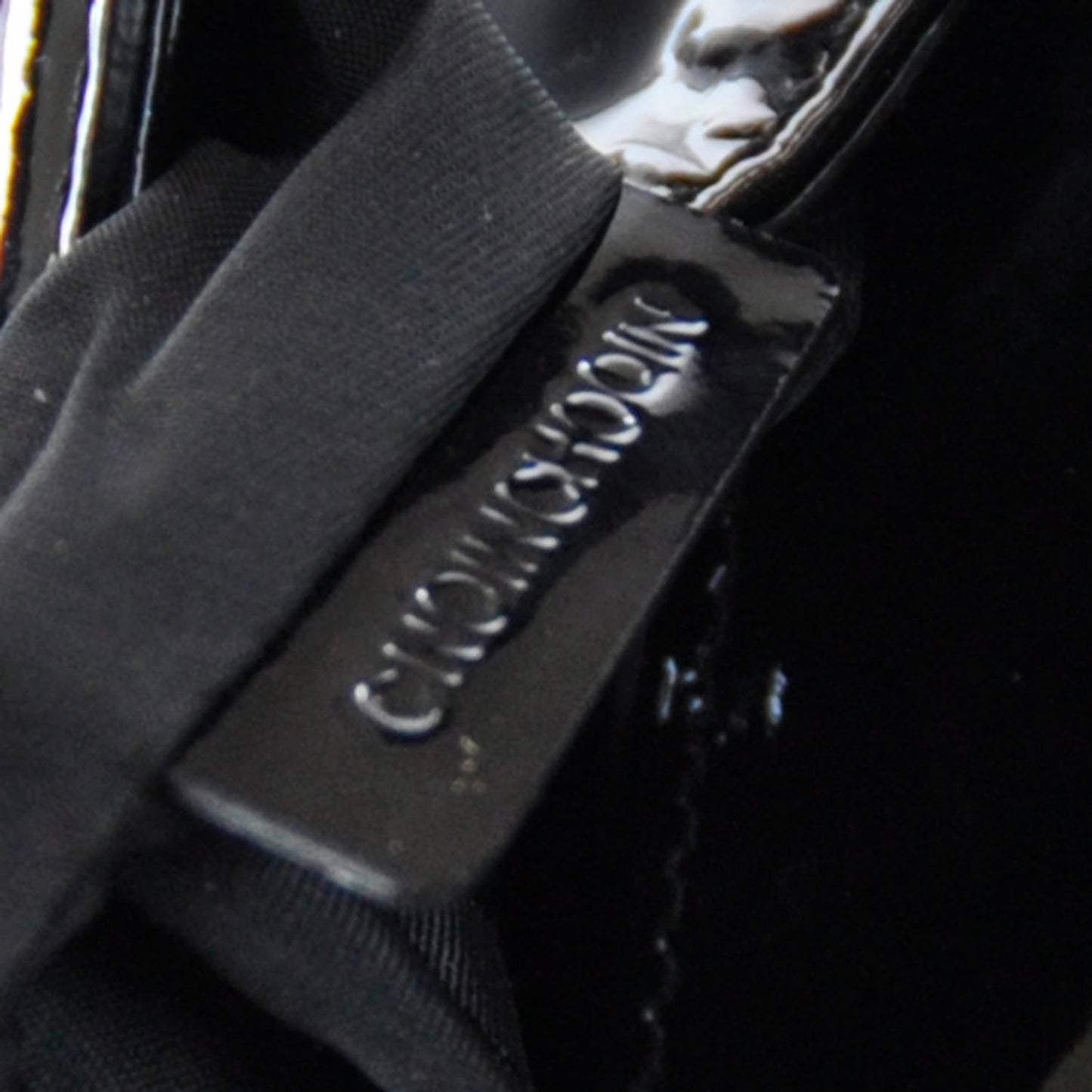 Patent Glitter Nova Check Bag Black