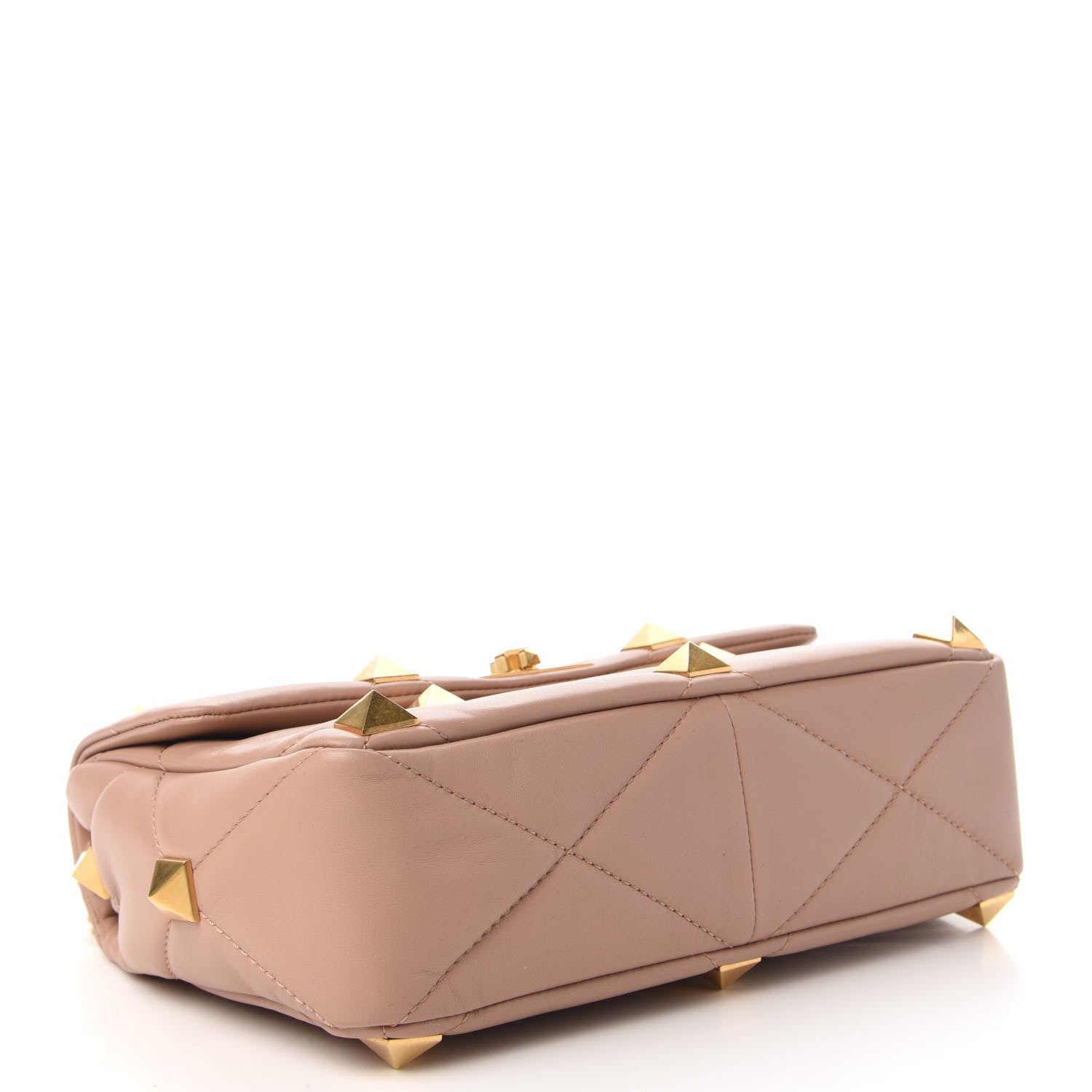 Valentino Garavani Nappa Large Roman Stud Shoulder Bag Rose Cannelle 4 of 9