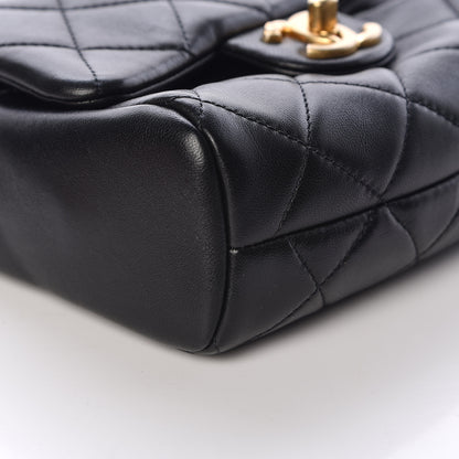 Chanel Lambskin Pearl Quilted Side Packs Black 13 of 16