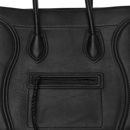 Celine Supple Calfskin Medium Phantom Luggage Black 6 of 9