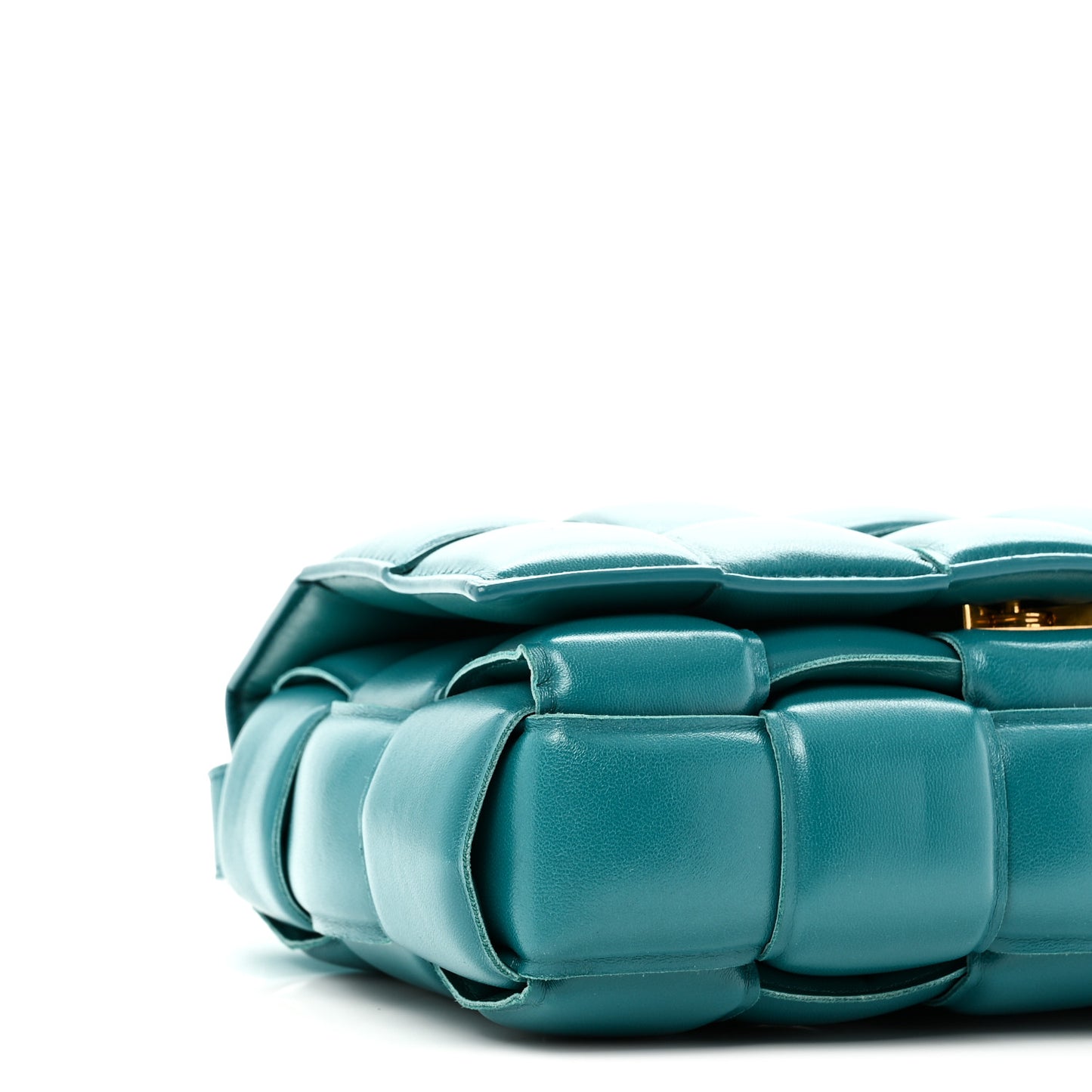 Nappa Maxi Intreccio Padded Cassette Crossbody Bag Mallard