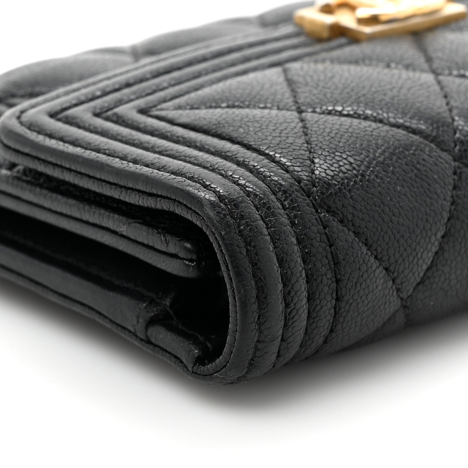 Chanel Caviar Quilted Medium Boy Flap Wallet Black 12 of 12