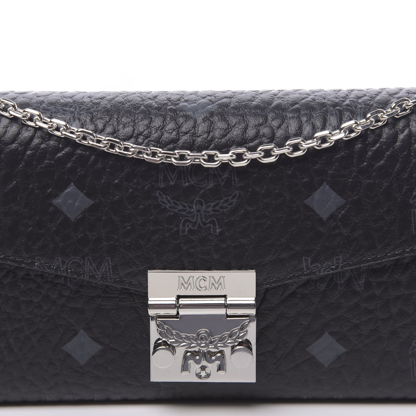 Visetos Large Patricia Wallet On Chain Black Red