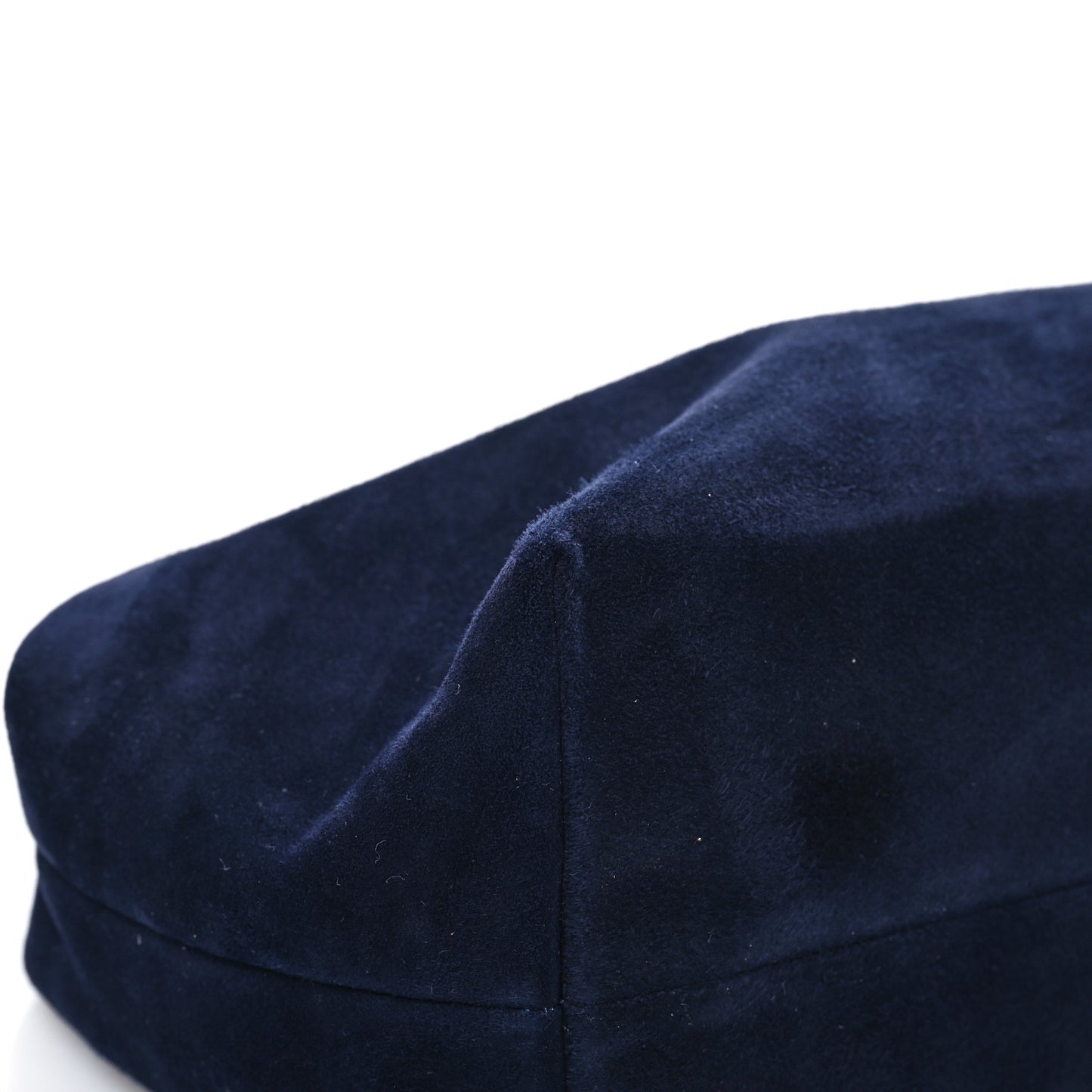 Suede Volume Clutch Navy
