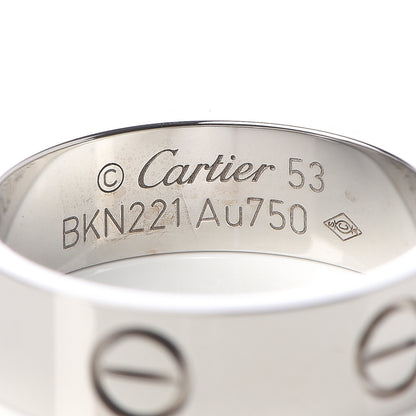 Cartier 18K White Gold 5.5mm LOVE Ring 53 6.25 4 of 5