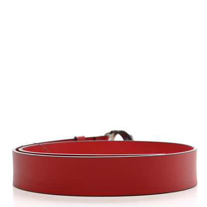 Gucci Selleria Calfskin Mens Interlocking G 37mm Belt 85 34 Rosso 2 of 5