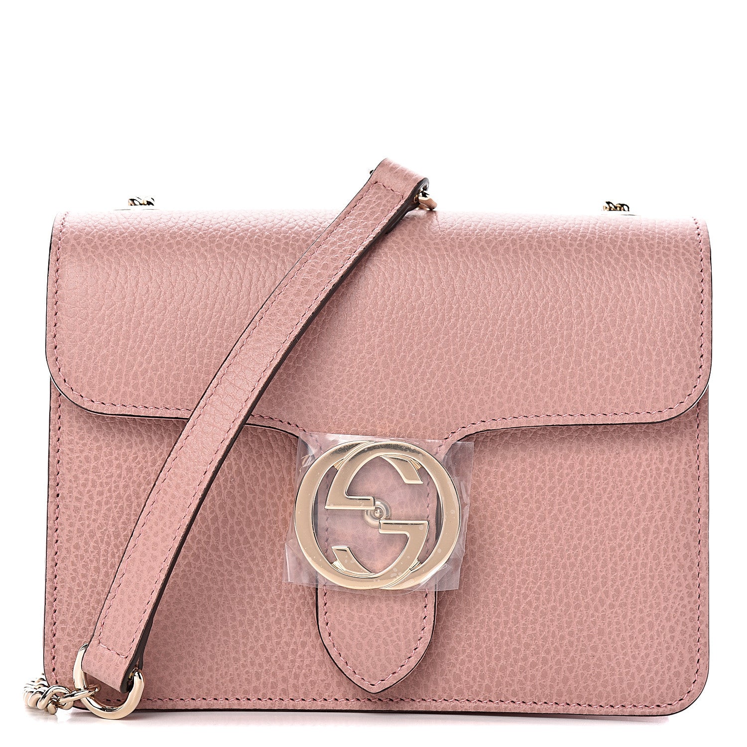 Gucci Dollar Calfskin Small Interlocking G Shoulder Bag Soft Pink 1 of 11