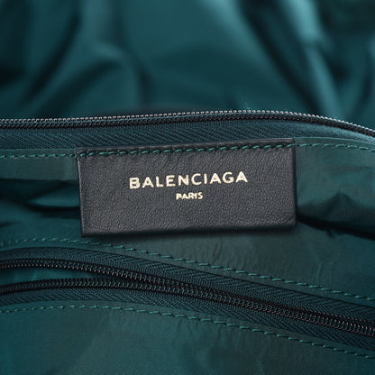 Balenciaga Textured Sport Nylon Logo Embroidered S Wheel Gym Bag Vert Emeraude 6 of 7