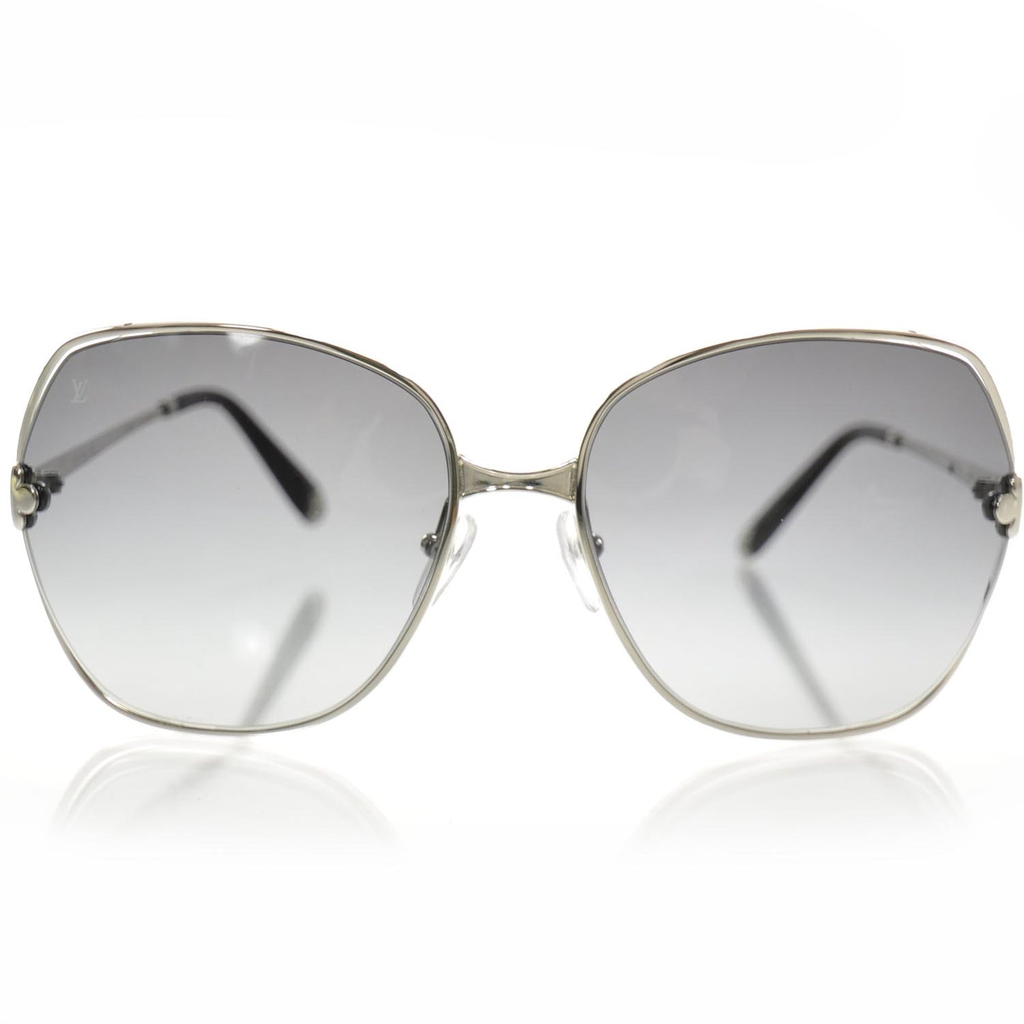 Rhinestone Oversized Magnolia Sunglasses Black Glitter