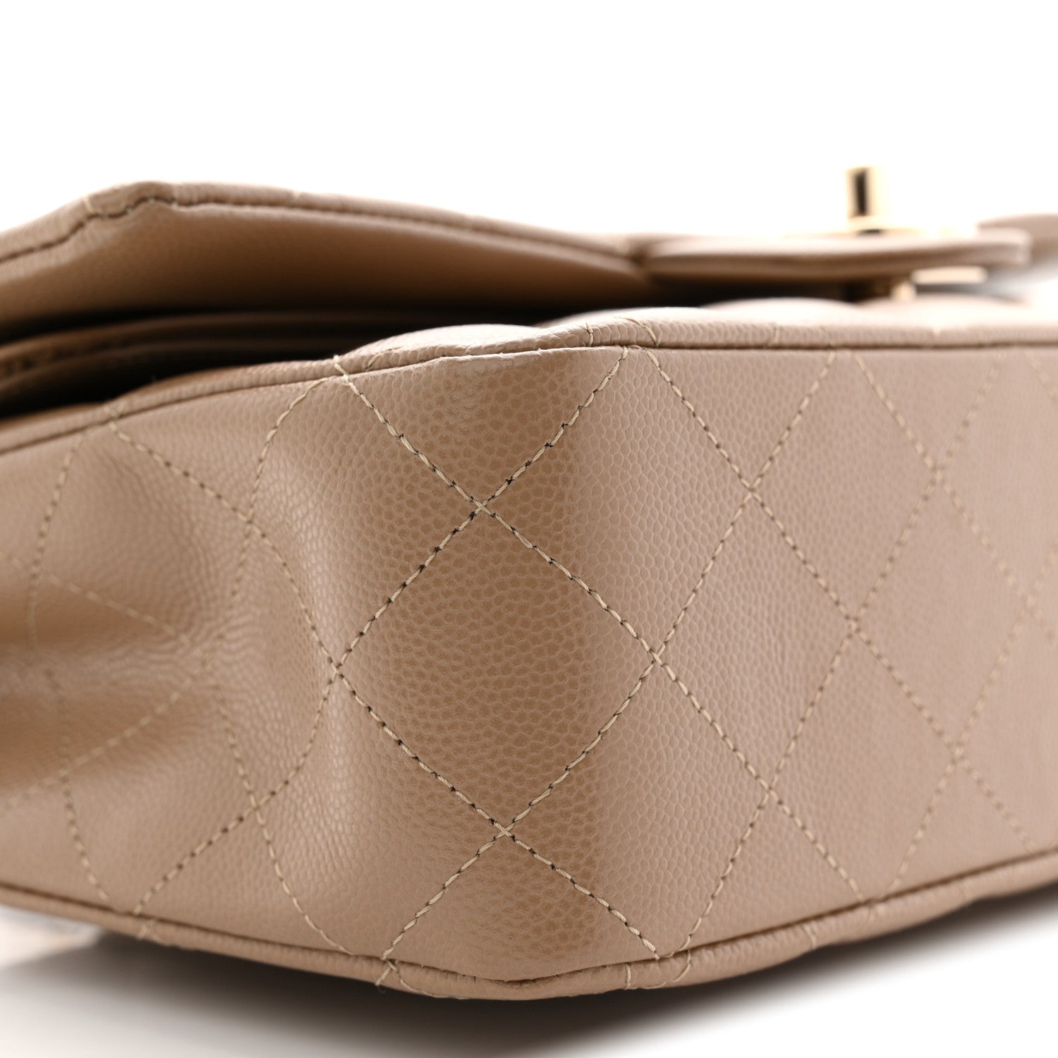 Chanel Caviar Quilted Medium Double Flap Beige 9 of 12