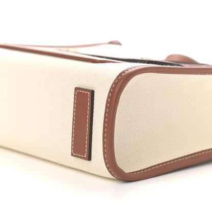 Burberry Canvas Smooth Calfskin Mini Two Tone Freya Tote Brown 10 of 10