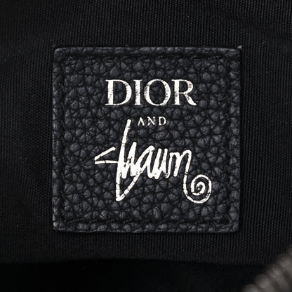 Christian Dior X SHAWN STUSSY Grained Calfskin Saddle Bag Black 5 of 10