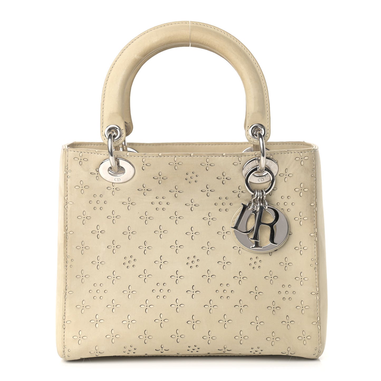 Nubuck Perforated Medium Lady Dior Beige