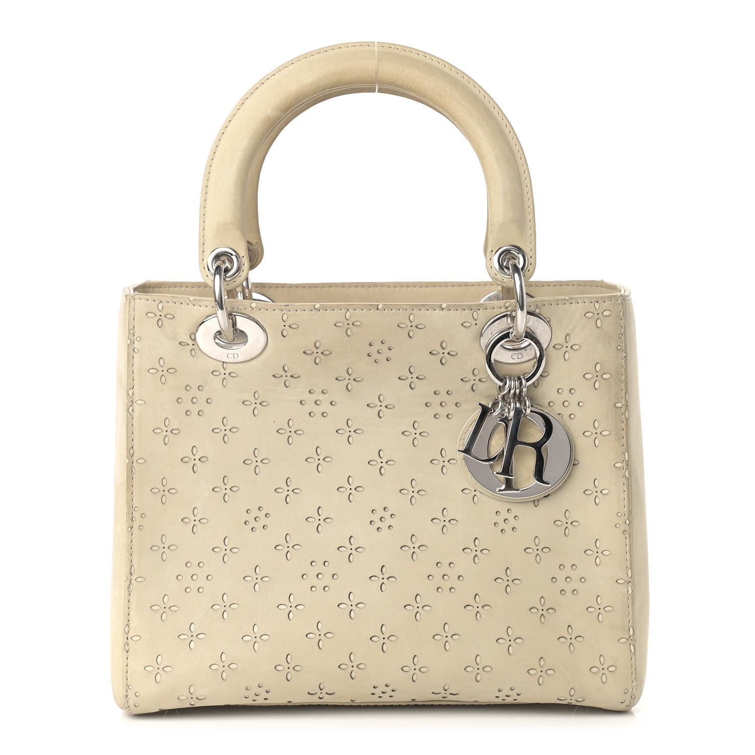 Christian Dior Nubuck Perforated Medium Lady Dior Beige 1 of 18