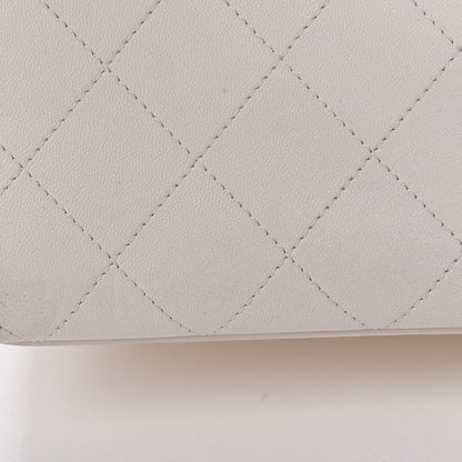 Chanel Lambskin Quilted Coco Luxe Top Handle Flap White 13 of 18