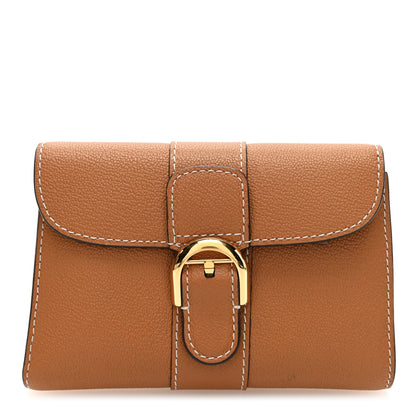 Delvaux Grained Rodeo Calfskin Brillant Compact Wallet Vegetal 1 of 8