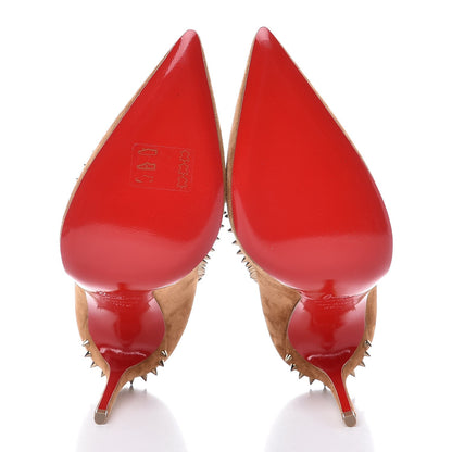 Christian Louboutin Veau Velours Anjalina 100 Pumps 36.5 Macchiato 5 of 8