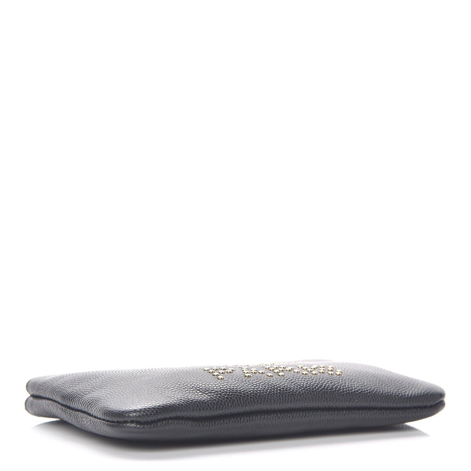 Chanel Caviar Studded Deauville Cosmetic Pouch Black 4 of 9