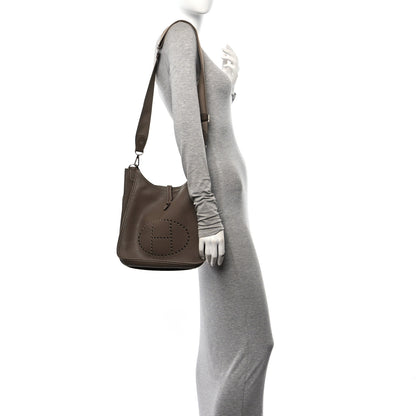Hermes Taurillon Clemence Evelyne III PM Etoupe 2 of 13