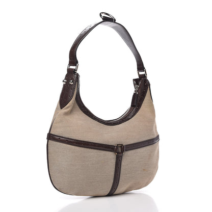 Gucci Canvas Web GG Reins Hobo Brown 3 of 10