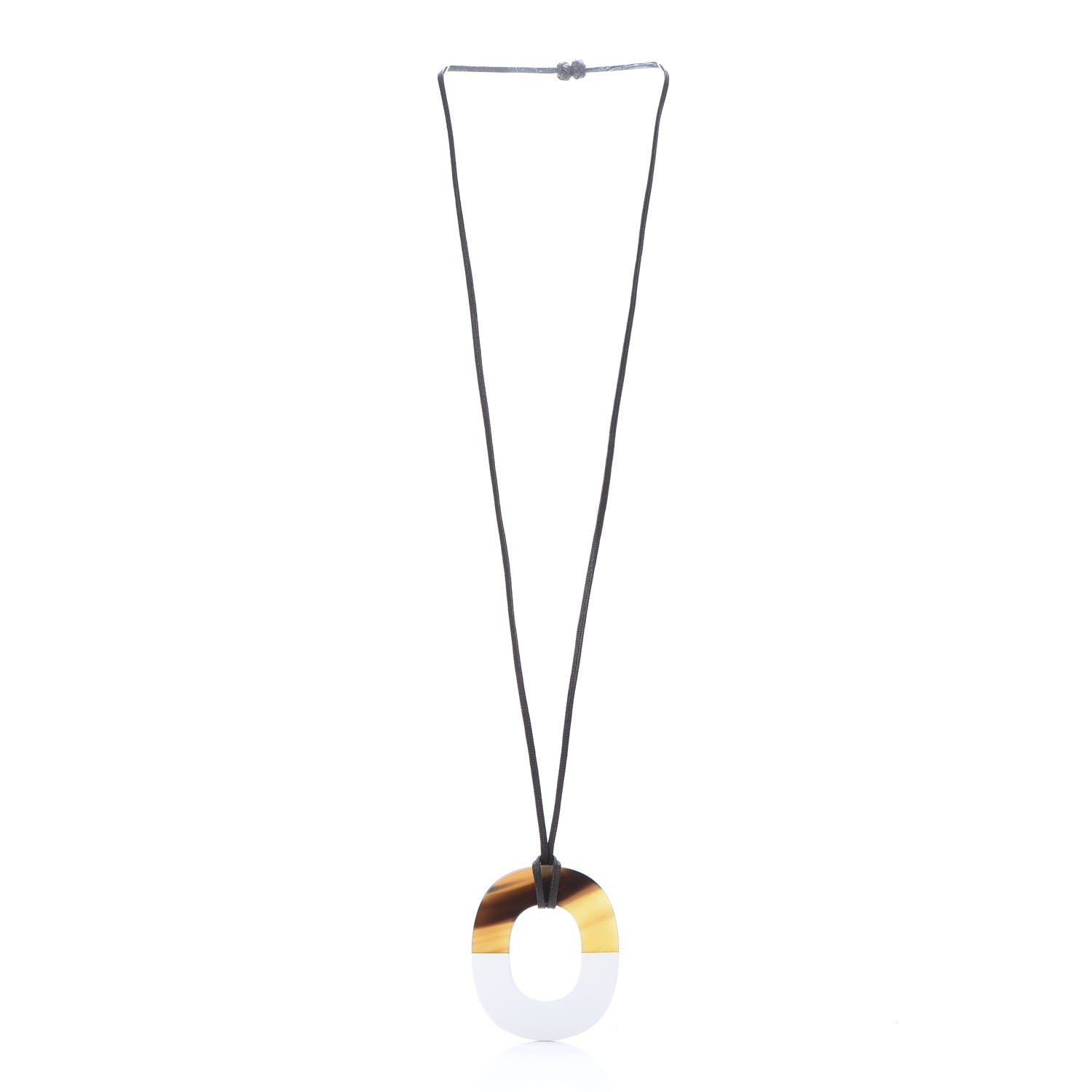 Hermes Buffalo Horn Isthme Pendant Necklace 3 of 6