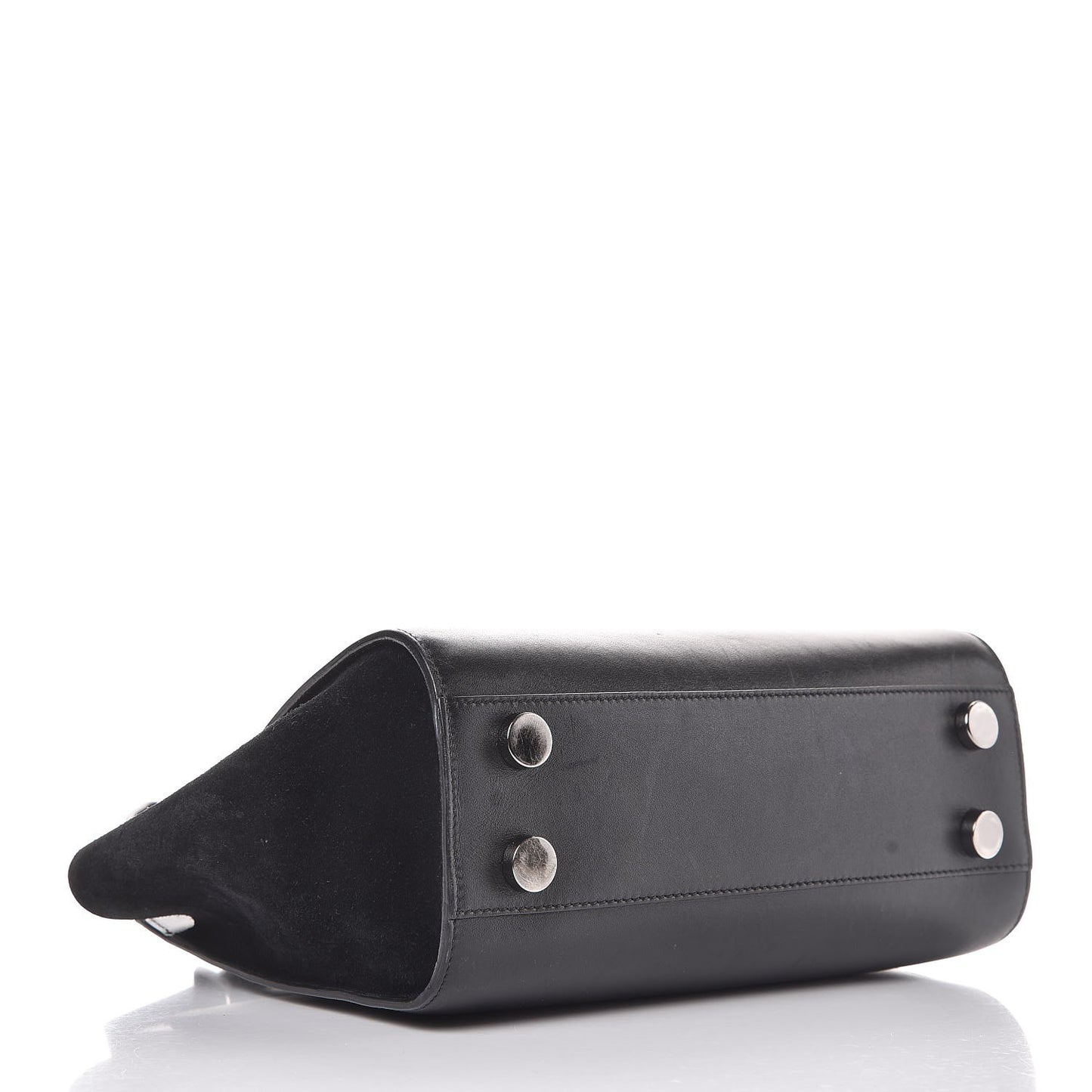 Calfskin Suede Small Riley Tote Black