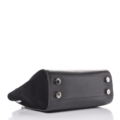 Jimmy Choo Calfskin Suede Small Riley Tote Black 4 of 16
