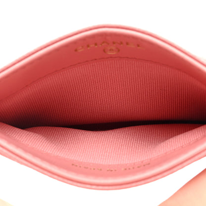 Chanel Caviar Quilted Card Holder Pink 5 of 7