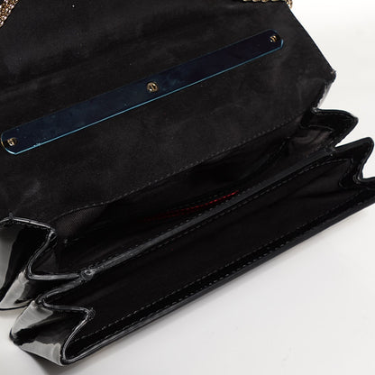 Valentino Garavani Patent Va Va Voom Shoulder Bag Black 5 of 8