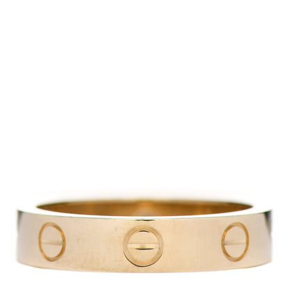 Cartier 18K Yellow Gold Diamond 4mm LOVE Wedding Band Ring 51 5.75 3 of 5