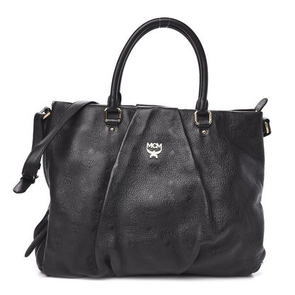 MCM Calfskin Ottomar Monogram Tote Black 1 of 8