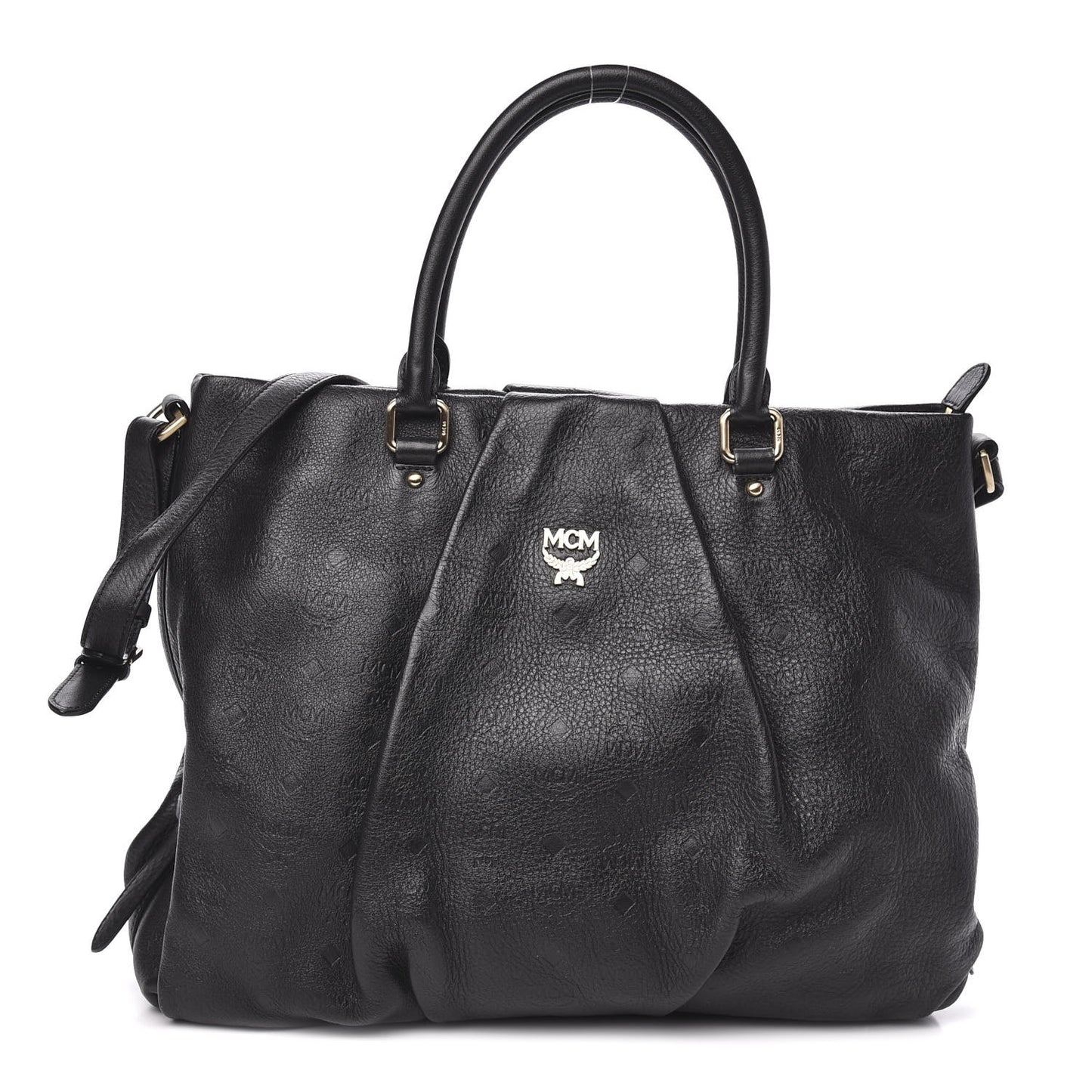 Calfskin Ottomar Monogram Tote Black