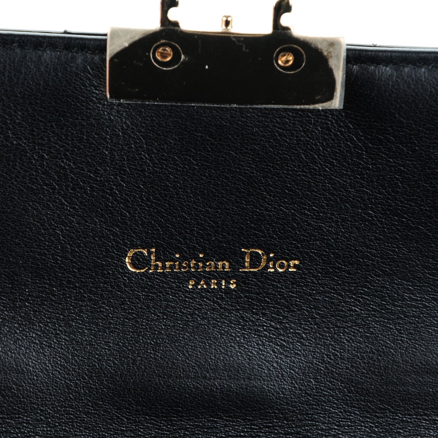 Patent Cannage Miss Dior Promenade Pouch Black