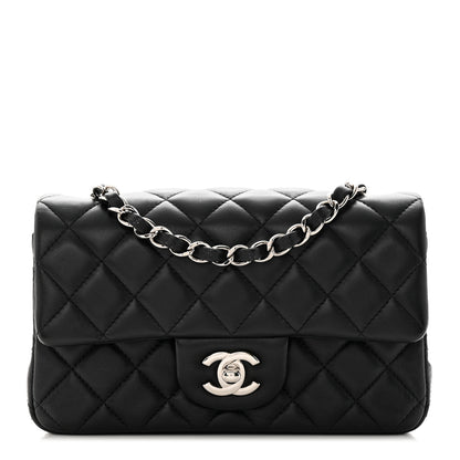 Chanel Lambskin Quilted Mini Rectangular Flap Black 1 of 16