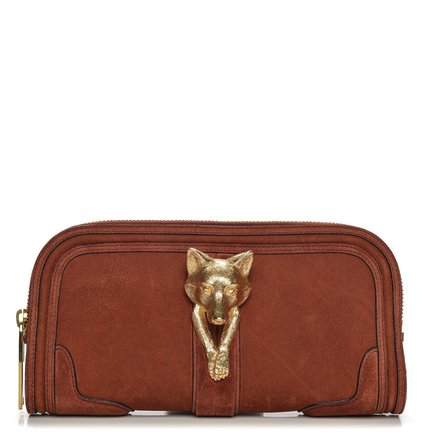 Burberry Prorsum Grainy Nubuck Alma Fox Clutch 1 of 7