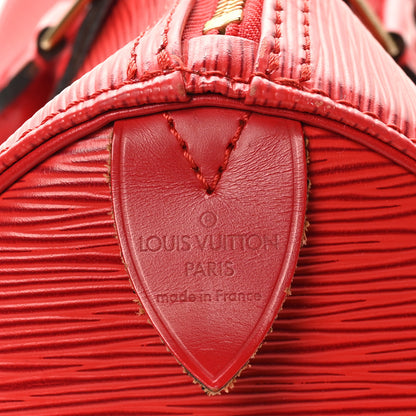 Louis Vuitton Epi Speedy 30 Castillan Red 6 of 13