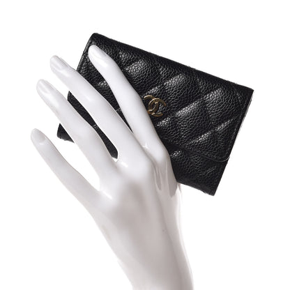 Chanel Caviar Quilted Flap Card Holder Black 2 of 8