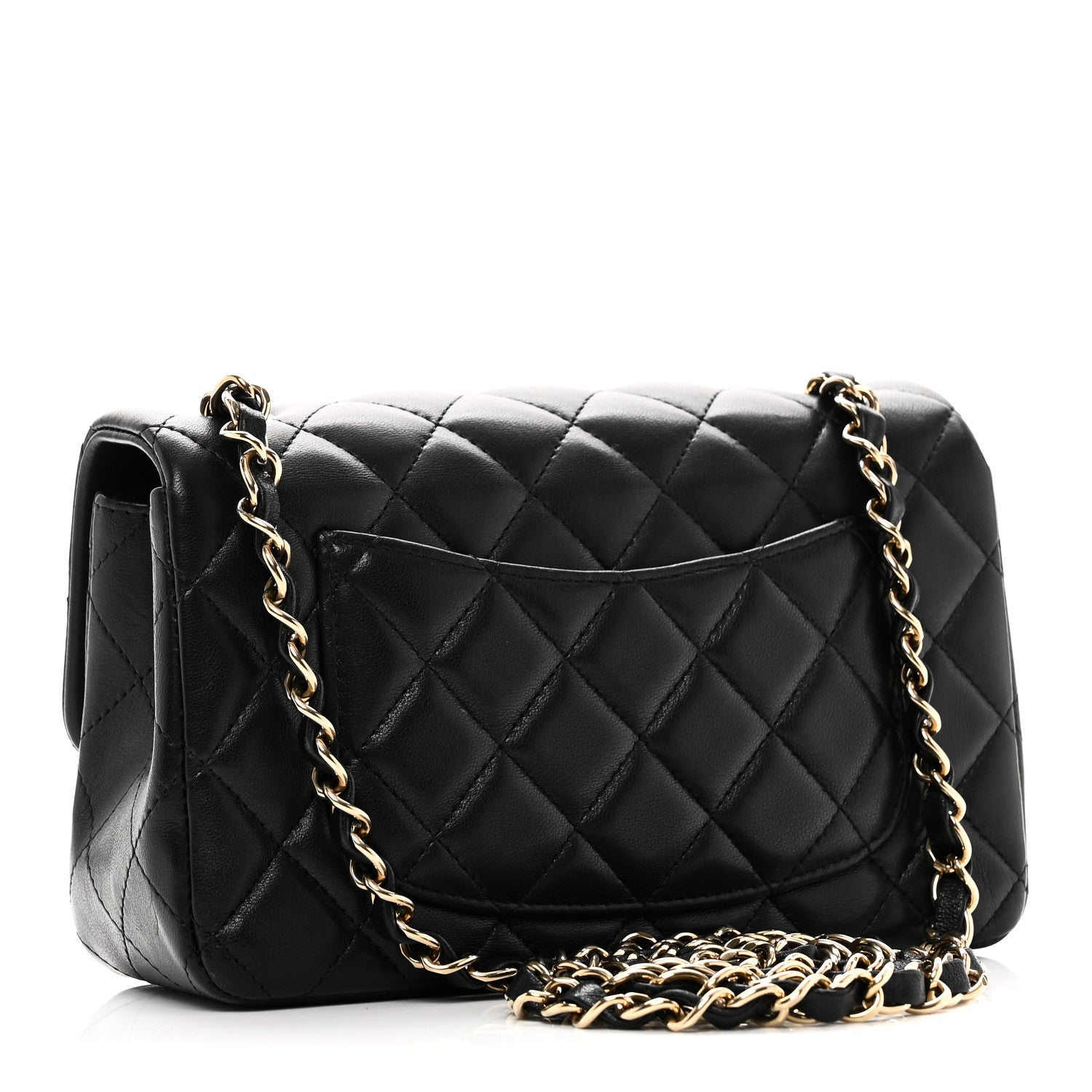 Chanel Lambskin Quilted Mini Rectangular Flap Black 3 of 10