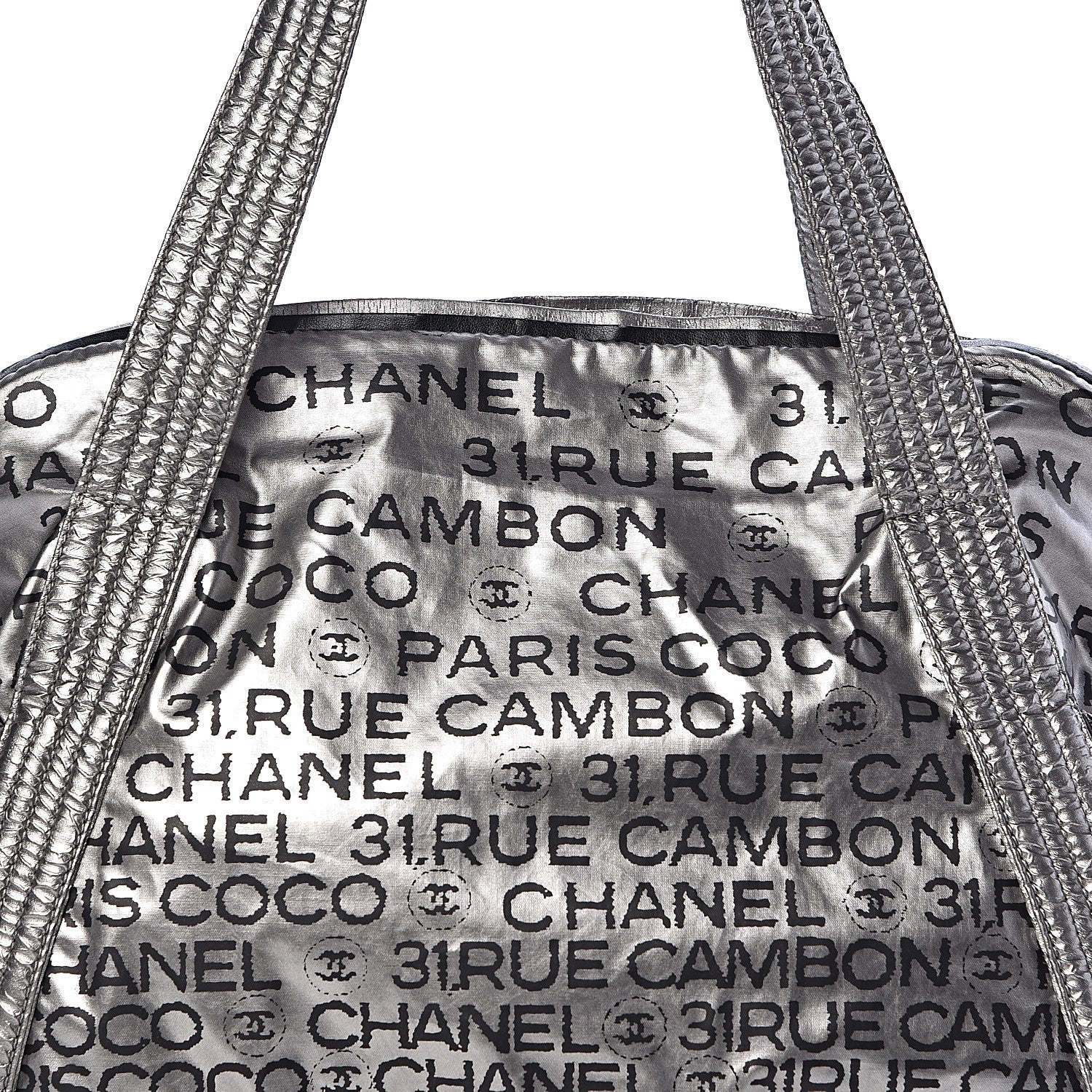 Chanel Lacquered Canvas Medium Unlimited Tote Argent Fonce 12 of 12