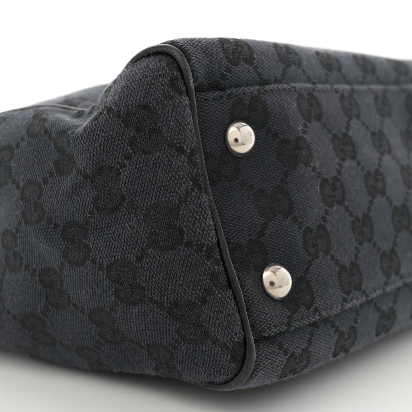 Canvas Monogram Tote Black