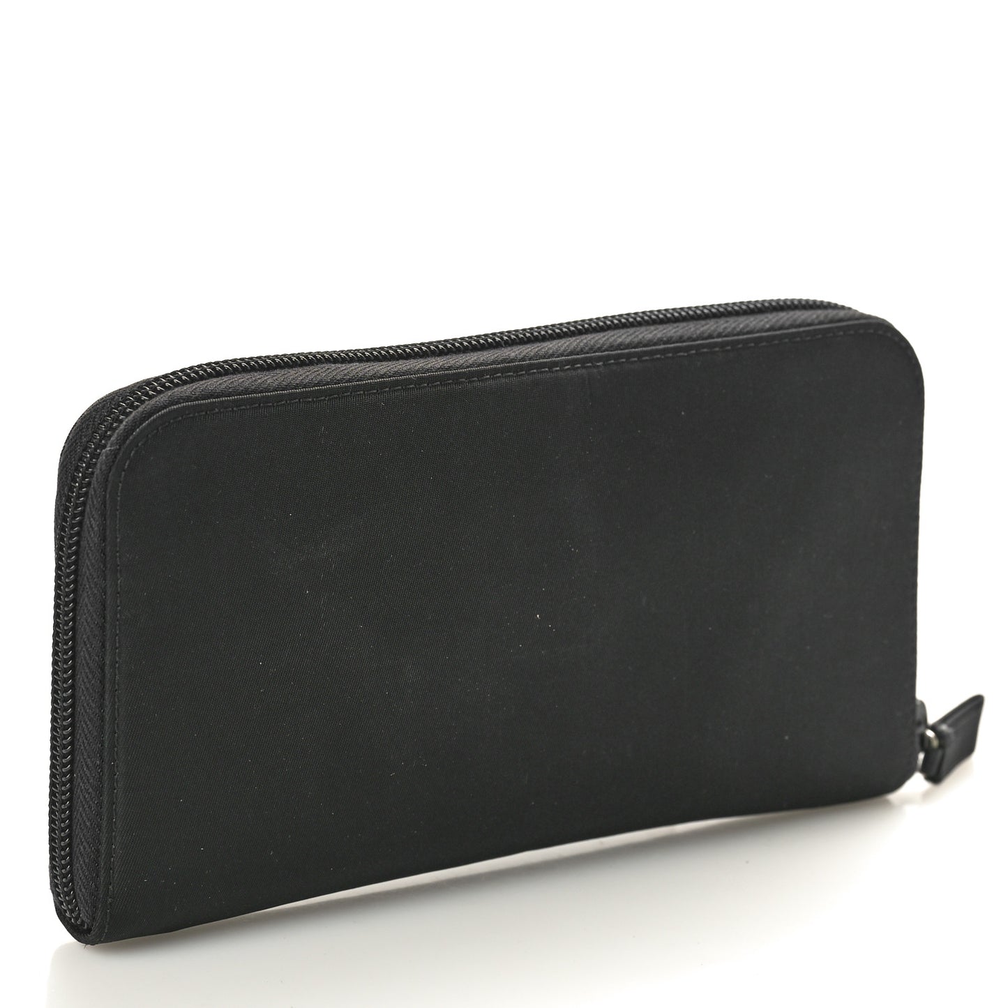 Tessuto Nylon Zip Around Wallet Black